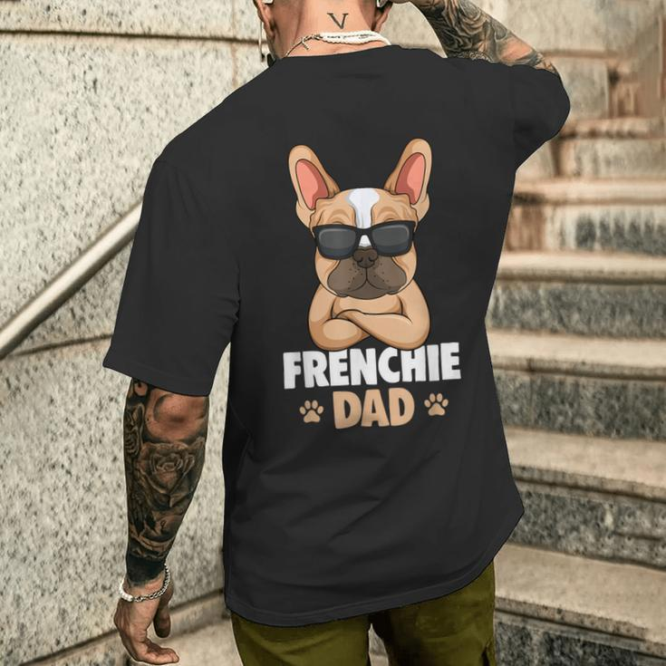 Frenchie Dad French Bulldog Dad T-Shirt mit Rückendruck Geschenke für Ihn