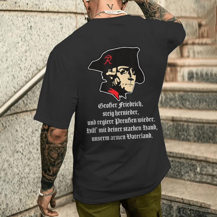 Friedrich Der Große Der Alte Fritz Friedrich Ii T-Shirt mit Rückendruck Geschenke für Ihn