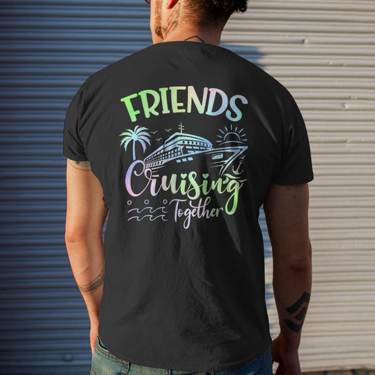 Friends Cruise 2024 Cruising Together Friends Matching Squad Men's T-shirt Back Print Gifts for Him