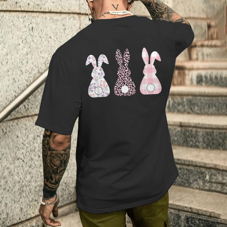 Frohe Ostern Cute Easter Bunny Rabbit Easter Bunny T-Shirt mit Rückendruck Geschenke für Ihn