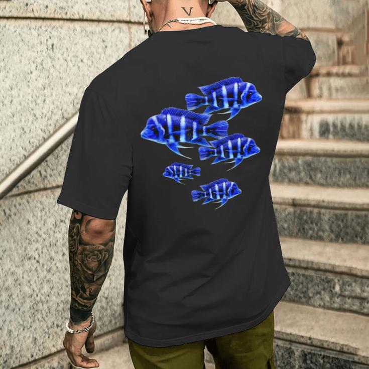 Frontosa Cichlid Large T-Shirt mit Rückendruck Geschenke für Ihn