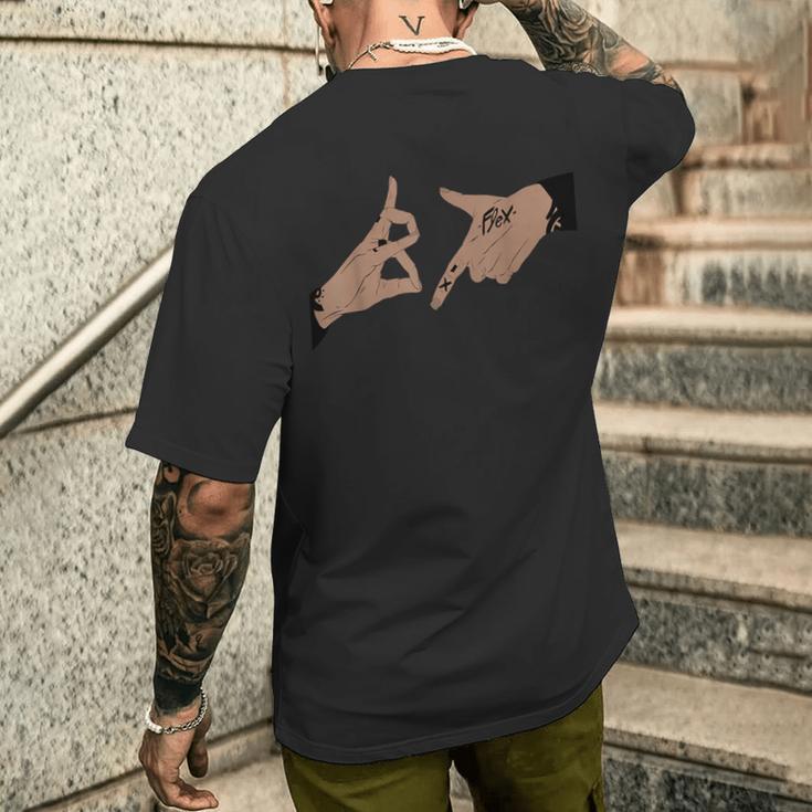 Fuchs Gangzeichen Kurzärmliges Herren-T-Kurzärmliges Herren-T-Shirt im Hip-Hop-Stil, Schwarz mit Grafikdesign Geschenke für Ihn