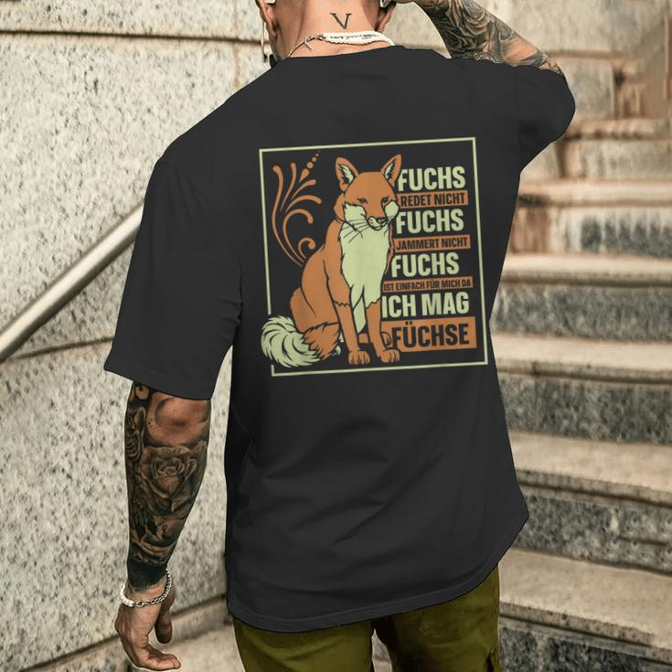 Fuchs Redet Nicht Fuchs Jammert Nicht Fox S T-Shirt mit Rückendruck Geschenke für Ihn