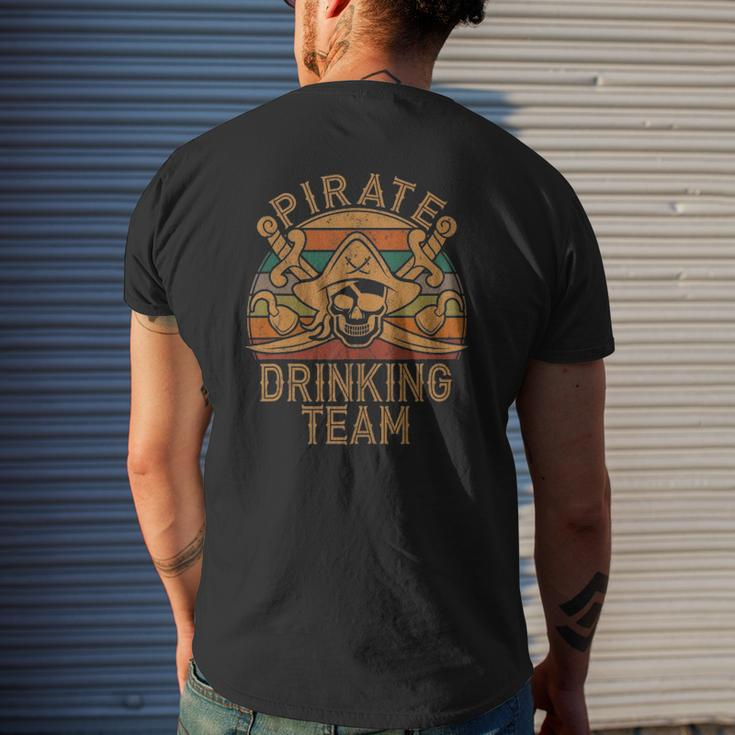 Fun Pirate Drinking Team Jolly Roger Dad Halloween Tank Top Mens Back Print T-shirt Gifts for Him