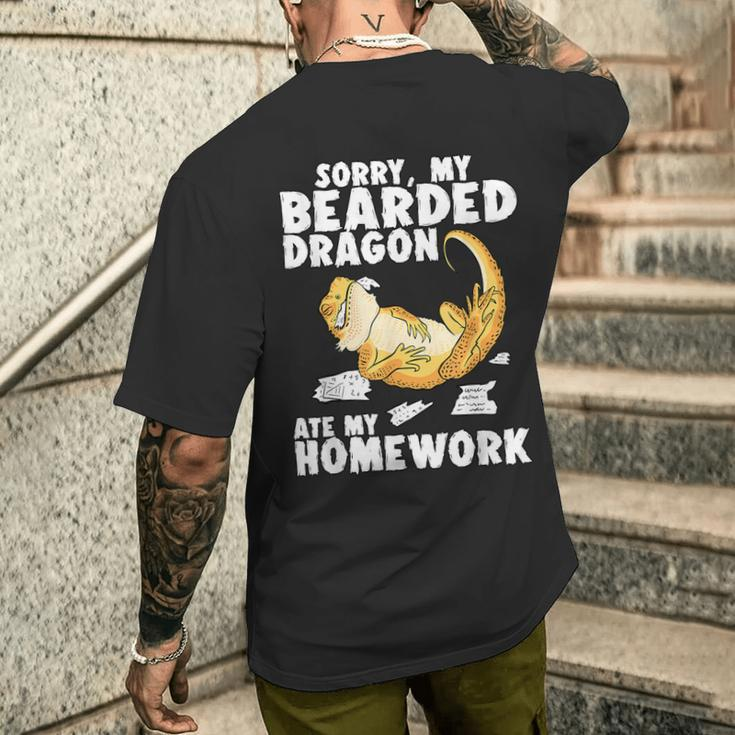Bearded Dragon Reptile Lizard Bearded Dragon Men's T-shirt Back Print Gifts for Him