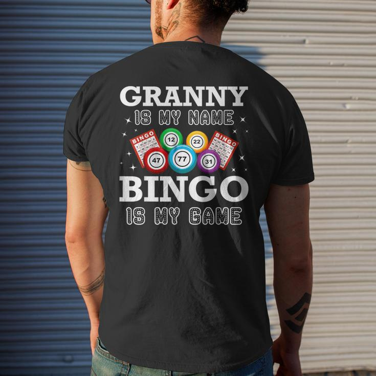 Bingo Granny Is My Name Bingo Lovers Family Casino Men's T-shirt Back Print Gifts for Him