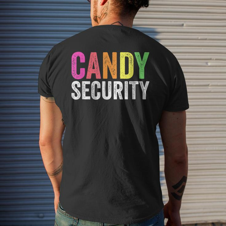 Candy Security Halloween Costume Mens Back Print T-shirt Gifts for Him