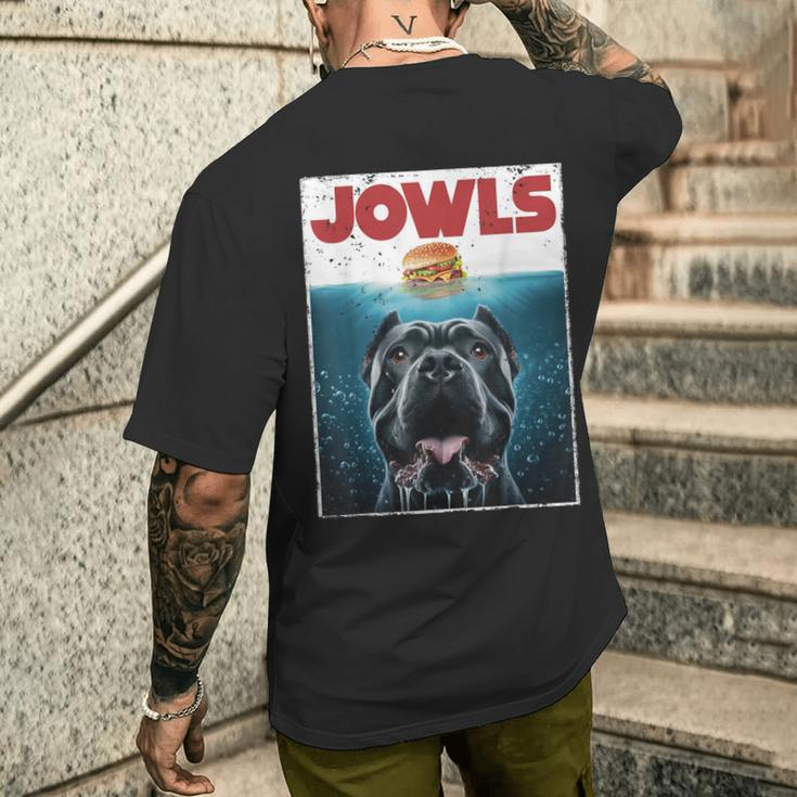 Cane Corso Jowls Top Drool Burger Dog Mom Dog Dad Men's T-shirt Back Print Gifts for Him