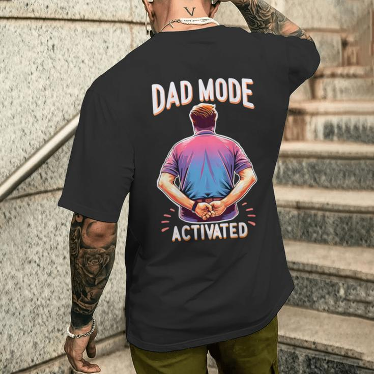 Dad Mode Activated Quote Best Dad Ever Father's Day Men's T-shirt Back Print Gifts for Him