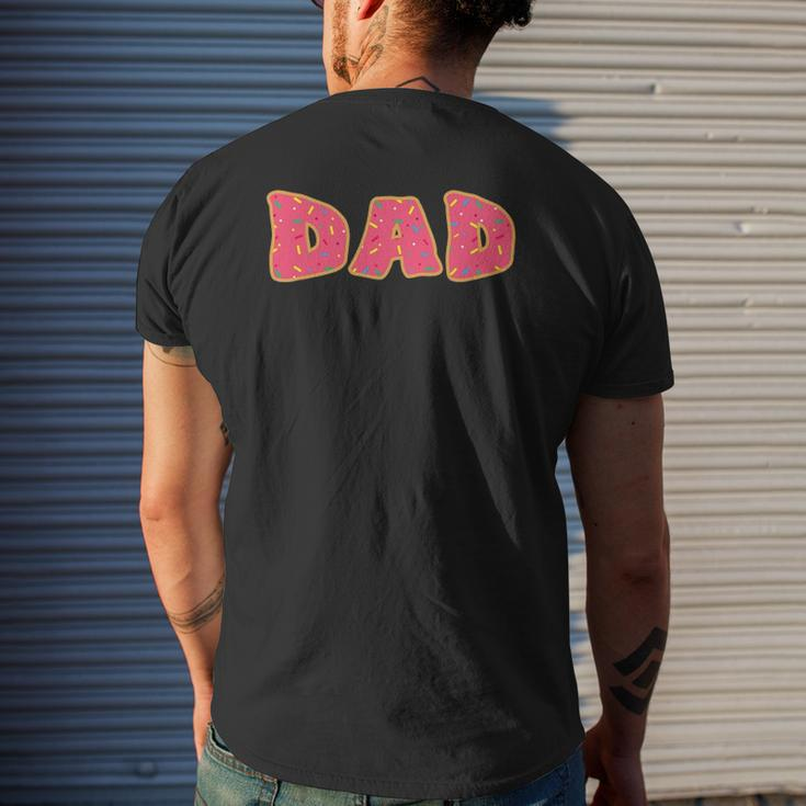 Donut Cut Sprinkle Dad Daddy Food Lovers Mens Back Print T-shirt Gifts for Him