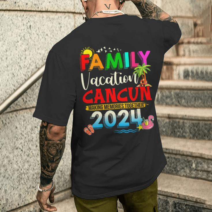 Family Vacation Cancun 2024 Making Memories Together Men's T-shirt Back Print Gifts for Him