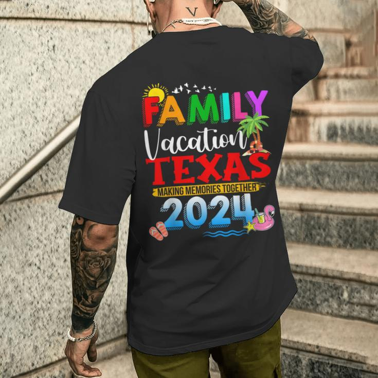 Family Vacation Texas 2024 Making Memories Together Men's T-shirt Back Print Gifts for Him