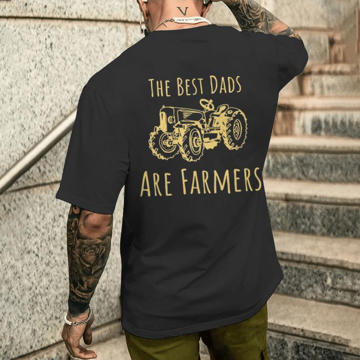 Farming The Best Dads Are Farmers Tractor Men's T-shirt Back Print Gifts for Him