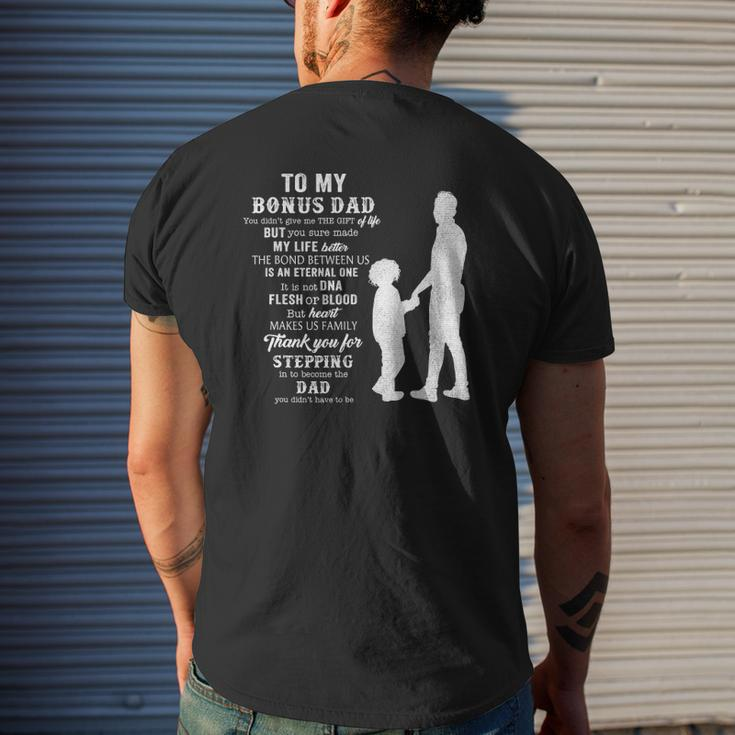 Father's Day Bonus Dad From Daughter Son Wife Mens Back Print T-shirt Gifts for Him
