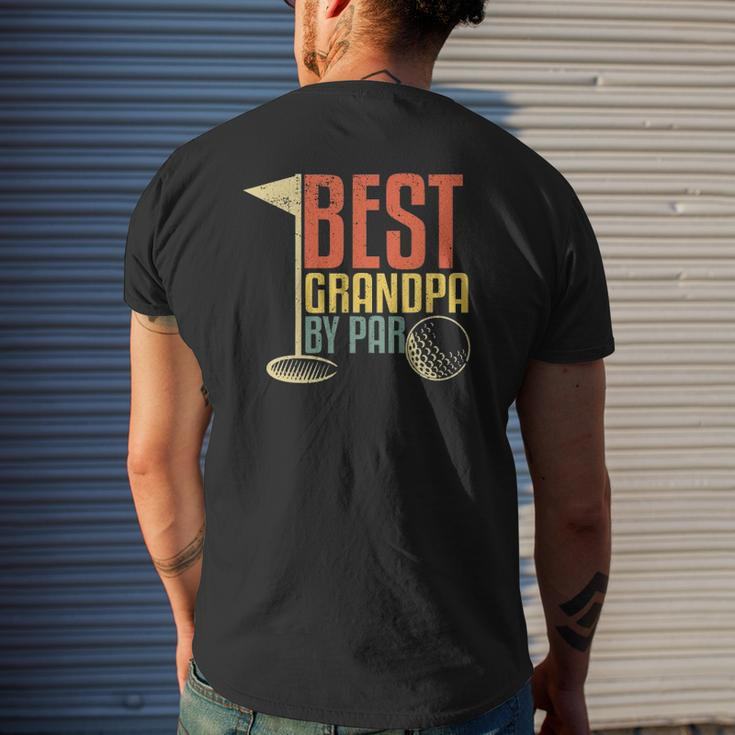 For Golf Lovers Best Grandpa By Par Mens Back Print T-shirt Gifts for Him