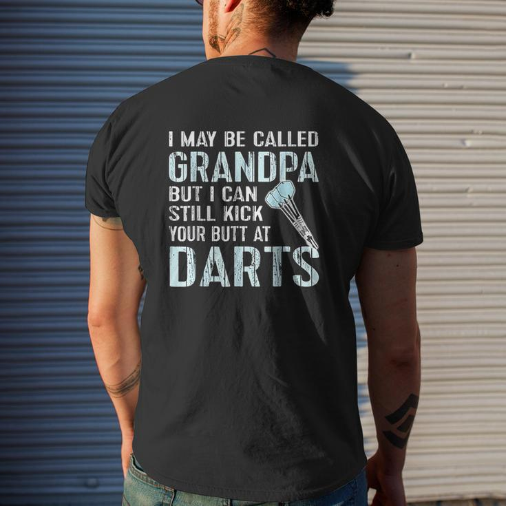 Grandpa Darts Team League Mens Back Print T-shirt Gifts for Him