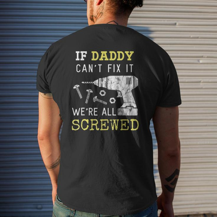 Handyman Dad Fathers Day From Wife Kids Mens Back Print T-shirt Gifts for Him