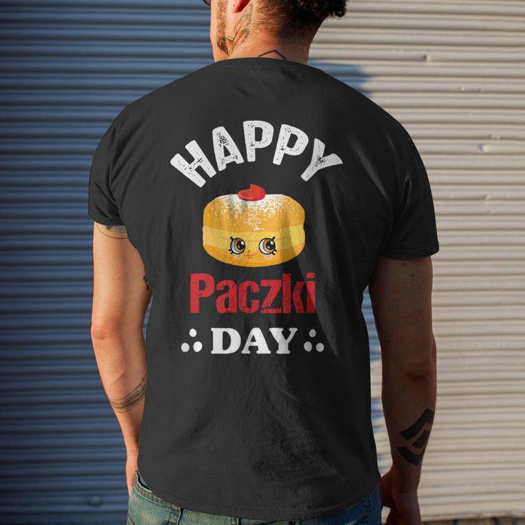 Happy Paczki Day Polish Fat Thursday Donut Poland Men's T-shirt Back Print Gifts for Him