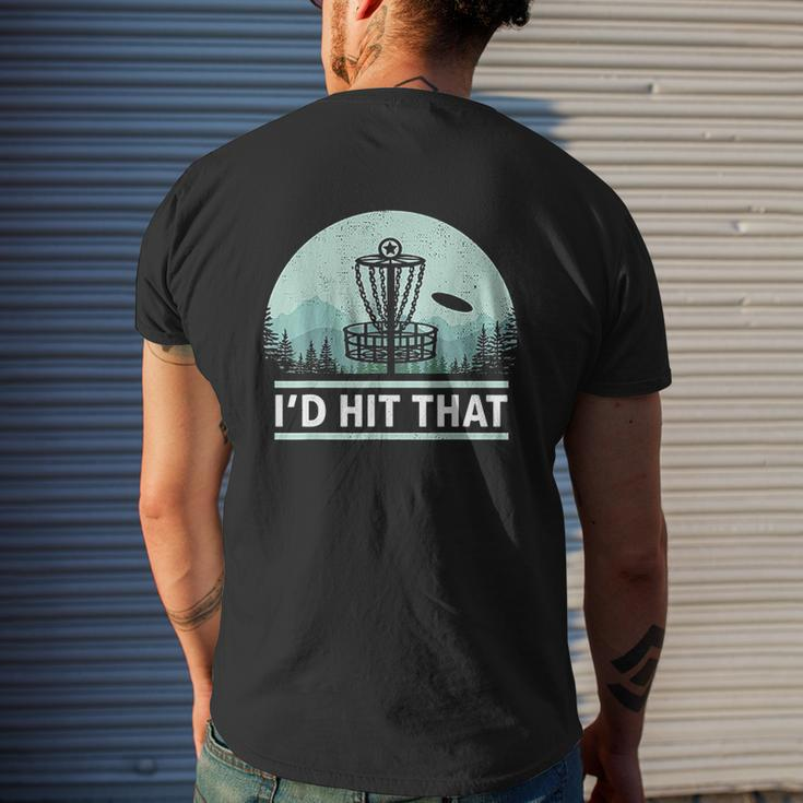 Id Hit That Disc Golf Joke Idea Mens Back Print T-shirt Gifts for Him