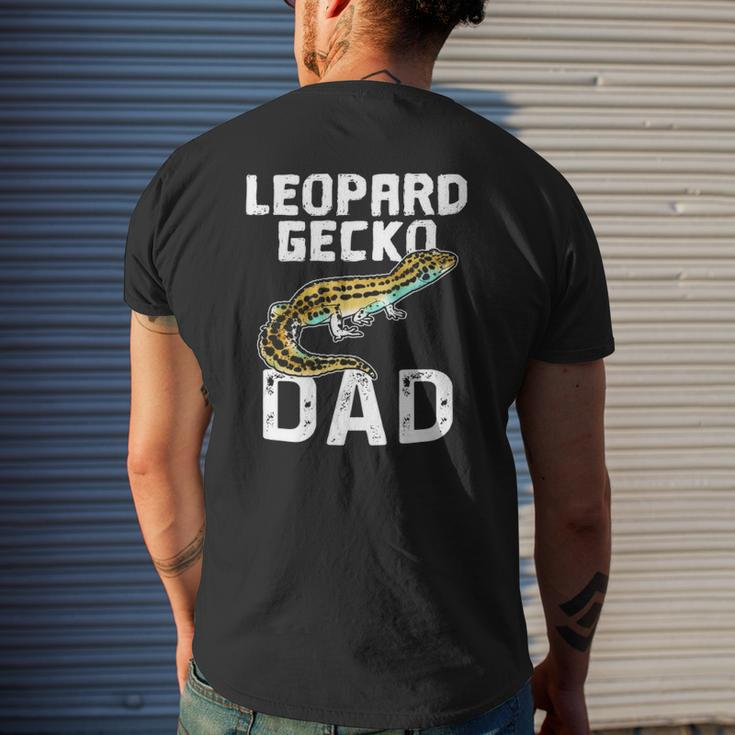 Leopard Gecko Graphic Lizard Lover Reptile Dad Mens Back Print T-shirt Gifts for Him