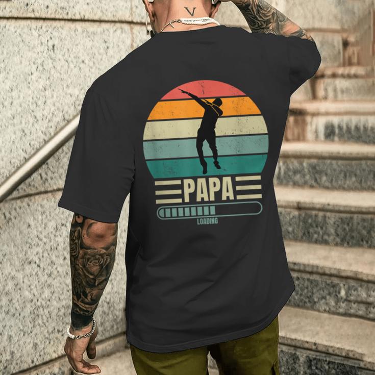 Lustig Papa Loading Bald Papaater Ich Werde Papa T-Shirt mit Rückendruck Geschenke für Ihn