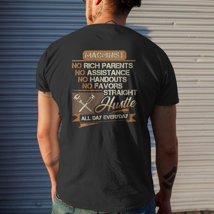 Machinist For Men Dad Brother Uncle Papa Mens Back Print T-shirt Gifts for Him