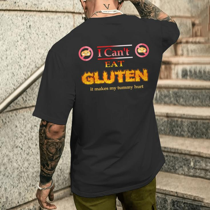 Meme Ich Kann Kein Gluten Essen Es Macht Meinen Bauch Weh T-Shirt mit Rückendruck Geschenke für Ihn
