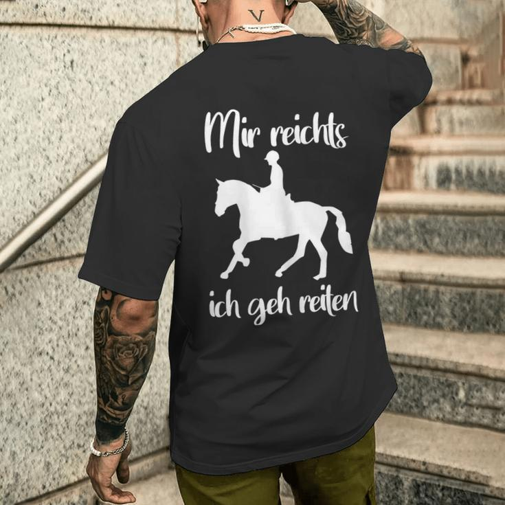 Mir Reichts Ich Geh Reiten Pferdede T-Shirt mit Rückendruck Geschenke für Ihn