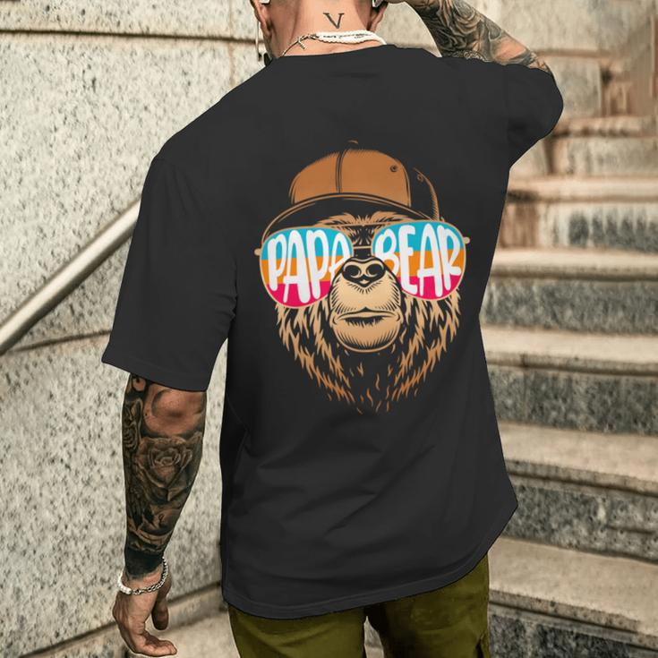 Papa Bearatertag Für Papa Der Lustige Papa Bear Sagt T-Shirt mit Rückendruck Geschenke für Ihn