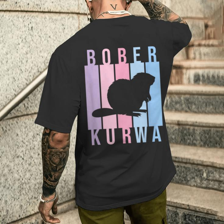 Pastel Bober Bóbr Kurwa Polish Internet Meme Beaver T-Shirt mit Rückendruck Geschenke für Ihn
