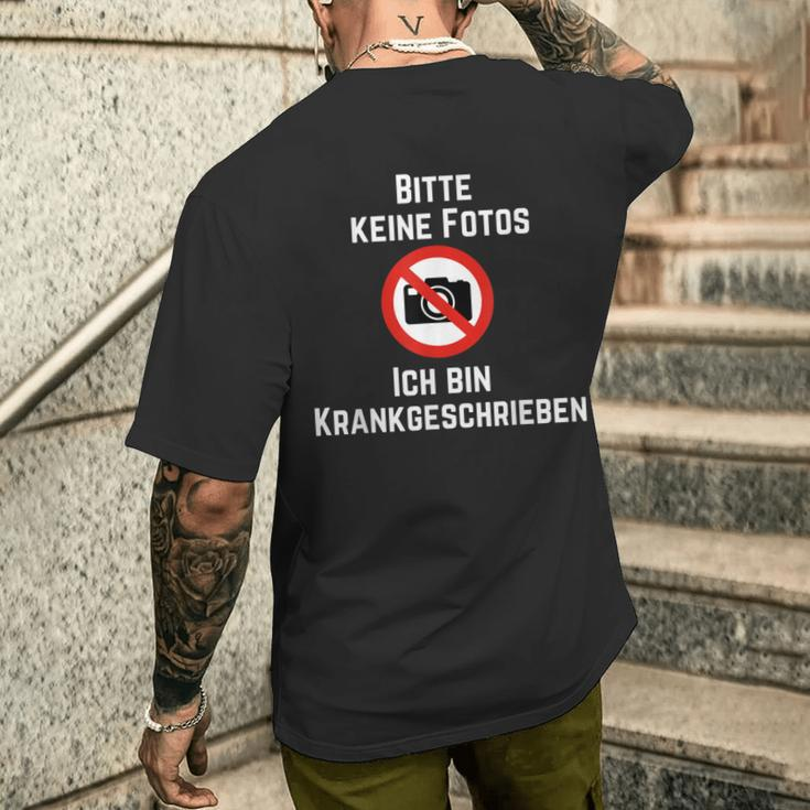 Photo Bitte Keine Fotos Ich Bin Krank German T-Shirt mit Rückendruck Geschenke für Ihn