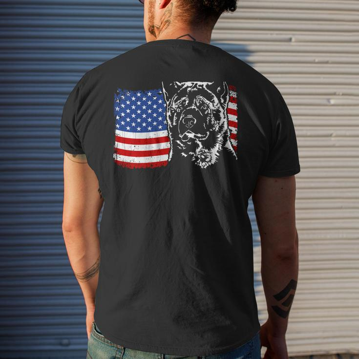 Proud Akita American Flag Patriotic Dog Sweatshirt Mens Back Print T-shirt Gifts for Him