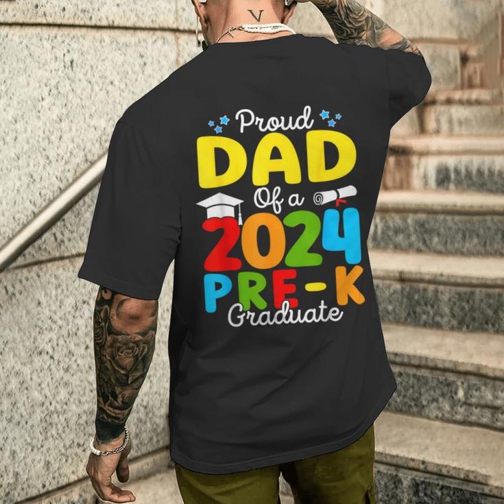 Proud Dad Of A Class Of 2024 Pre-K Graduate Father Men's T-shirt Back Print Gifts for Him