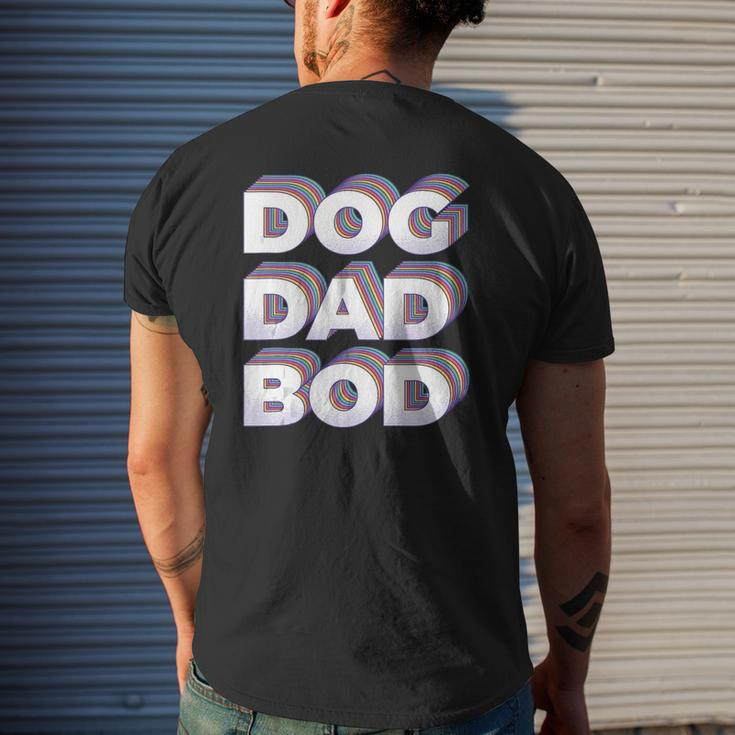 Retro Dog Dad Bod Gym Workout Fitness Mens Back Print T-shirt Gifts for Him