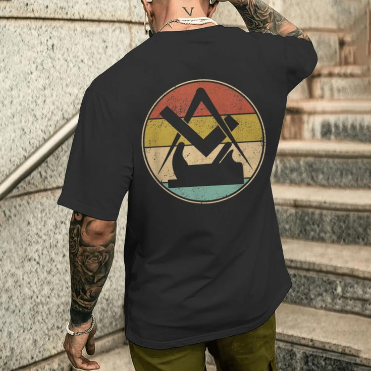 Retro Vintage Carpenters Guild Symbol T-Shirt mit Rückendruck Geschenke für Ihn