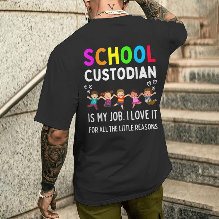 School Custodian Appreciation Back To School Men's T-shirt Back Print Funny Gifts