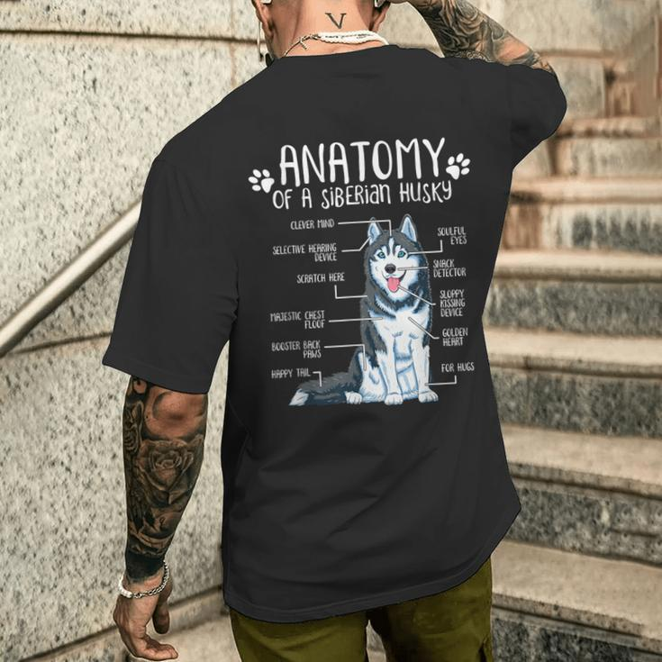Siberian Husky Dog Holder Anatomy Dog T-Shirt mit Rückendruck Geschenke für Ihn