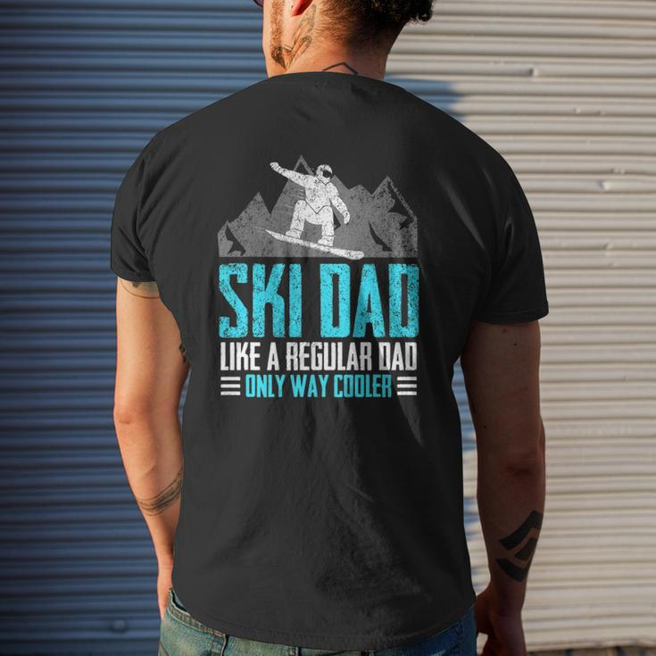 Ski Dad Vintage Skier Tee Only Way Cooler Dad Skiing Mens Back Print T-shirt Gifts for Him