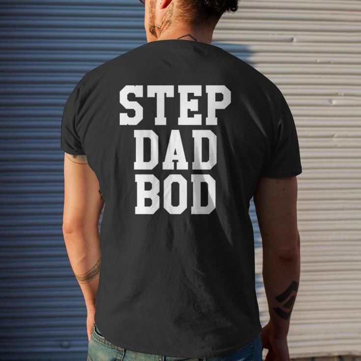 Step Dad Bod Fitness Gym Exercise Father Tee Mens Back Print T-shirt Gifts for Him