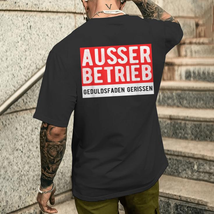 With Text Ausser Betriebs T-Shirt mit Rückendruck Geschenke für Ihn