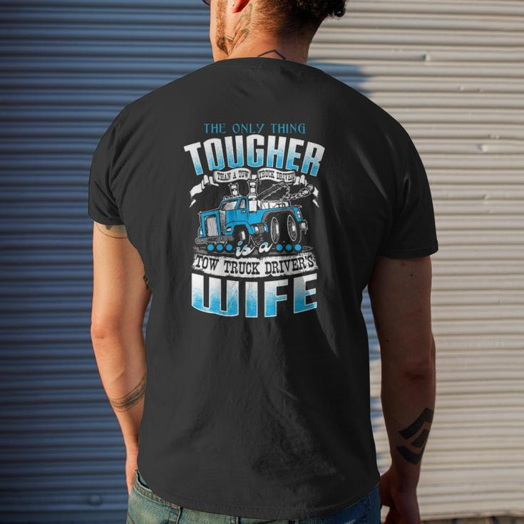 Tow Truck Driver Operator Wife Back Print Mens Back Print T-shirt Gifts for Him