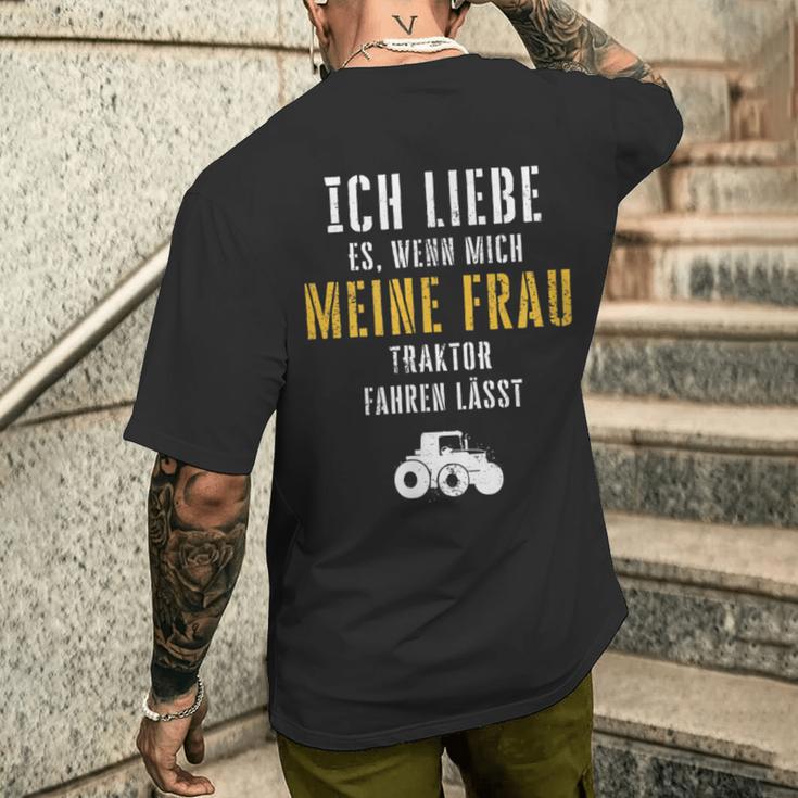 Tractor Fan Ich Liebe Meine Wrau T-Shirt mit Rückendruck Geschenke für Ihn