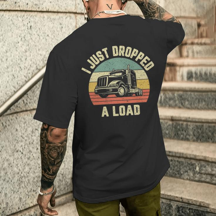 Trucker Big Rig Semi Trailer Truck Driver Men's T-shirt Back Print Gifts for Him