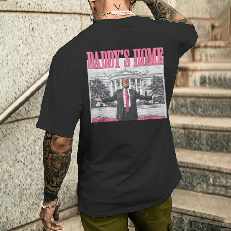 Trump Pink Daddys Home Trump 2024 Men's T-shirt Back Print Gifts for Him