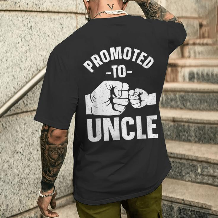 Uncle For Daddy Dad Boys Promoted To Uncle Men's T-shirt Back Print Gifts for Him