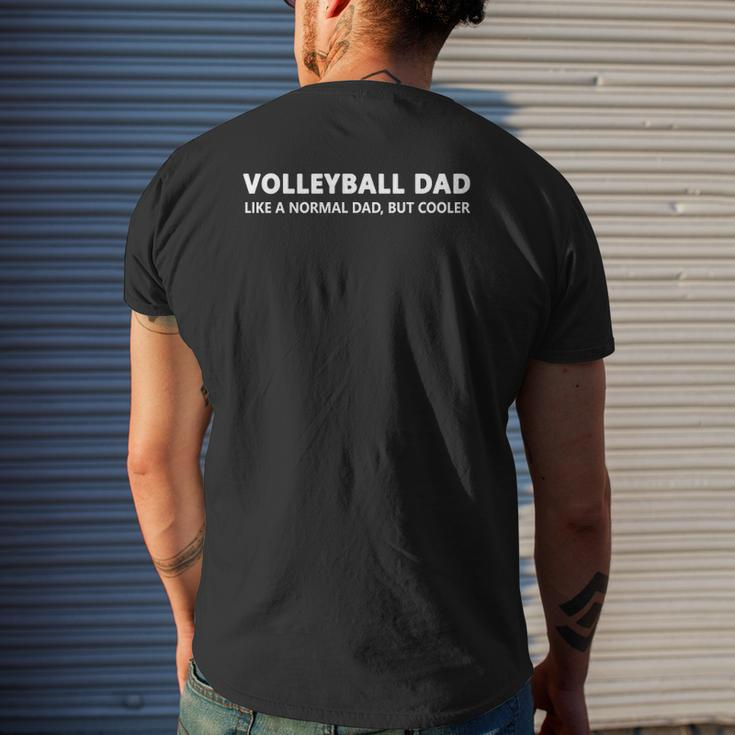 Volleyball Father Volleyball Dad Mens Back Print T-shirt Gifts for Him