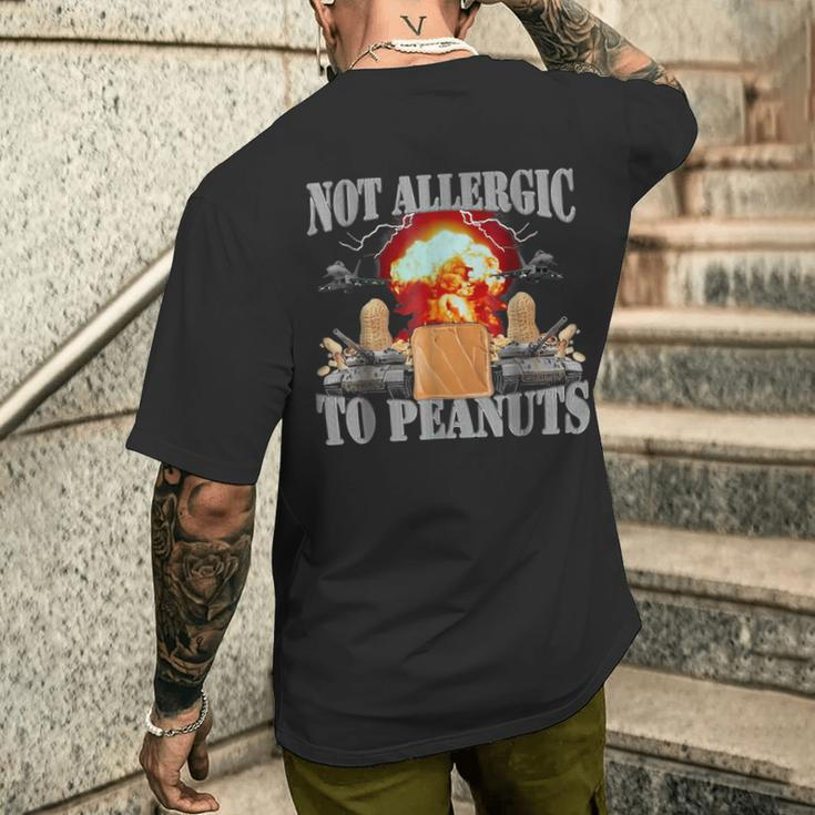 Weird Meme Not Allergic To Peanut Cursed Peanut Butter Men's T-shirt Back Print Gifts for Him