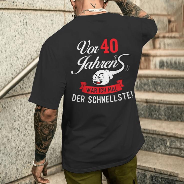 or 40 Jahren Der Fastestest Birthday T-Shirt mit Rückendruck Geschenke für Ihn