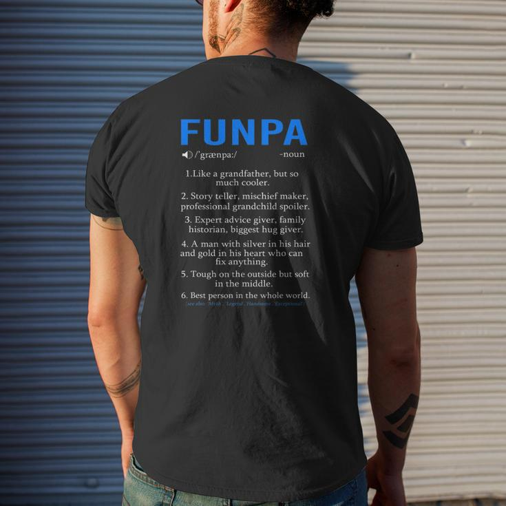 Funpa Definition Grandpa Fathers Day Mens Back Print T-shirt Gifts for Him