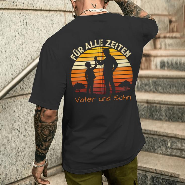 Für Alle Zeitenater & Sohn Papa Und Sohnatertag Geschenk Kapuzenjacke T-Shirt mit Rückendruck Geschenke für Ihn